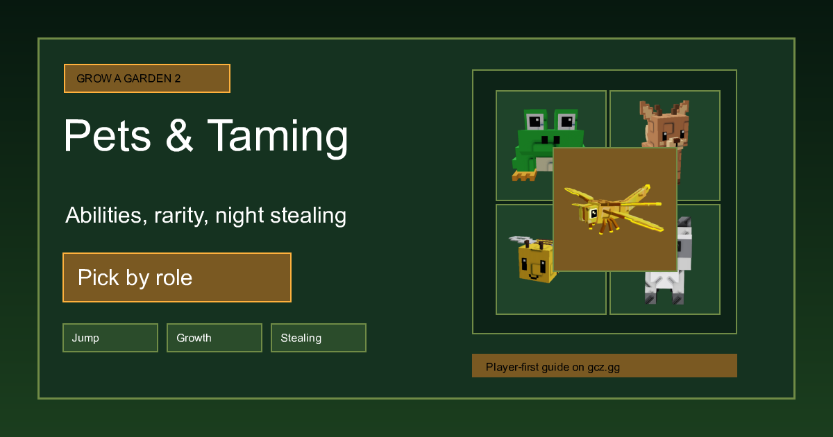 Pets, Taming & Stealing guide cover