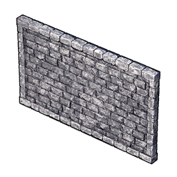 Muro diagonal de piedra