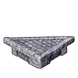 Base triangular de piedra